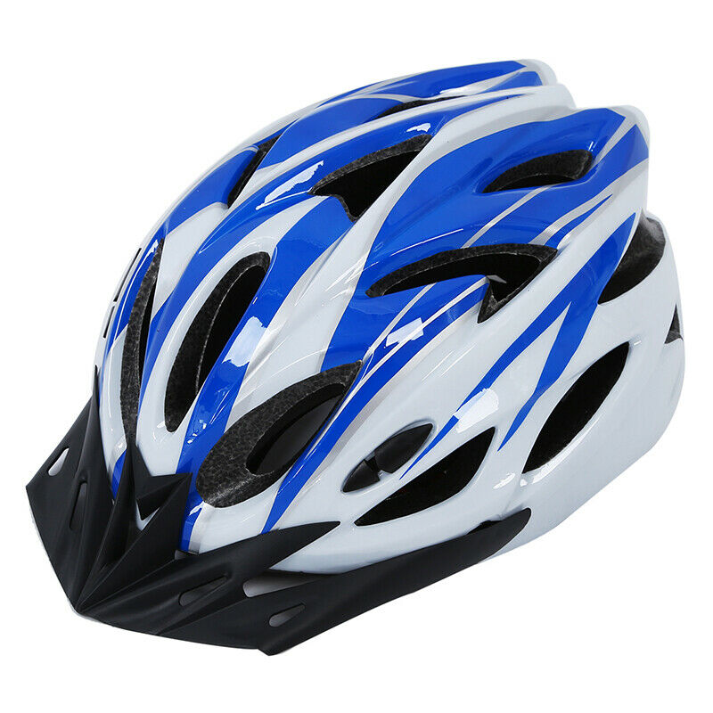 Helmet Protection Blue White L For Unisex Cycling Mountain Bike With Visor