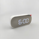 Led Mirror Alarm Clock Digital Snooze Table Clock Wake Up Light Electronic  A1I9