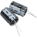 2 Pcs 220uF 200V 105C Radial Electrolytic Capacitors Black 25x18mm