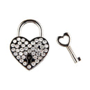 Metal Heart Shape Padlock With Key Suitcase Kids Diary Jewelry Box Lock Set