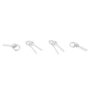 4 Packs Awning Tent Poles Rings With 2 Pins Compatible For Outdoor Travel