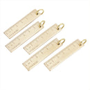 Brass Portable Key Ring Tool EDC Ruler Copper Mini Pocket Tool Gift Outdoors FT