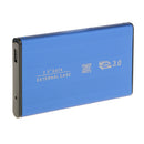 2.5'' Sata USB3.0 Hard Drive HDD Enclosure External Laptop Disk Box Blue