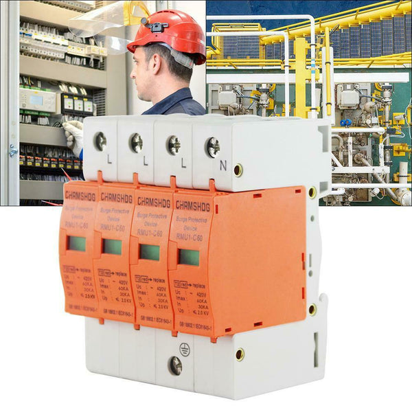 4P Surge Protector Low-voltage Protective Arrester Circuit Breaker (60KA)