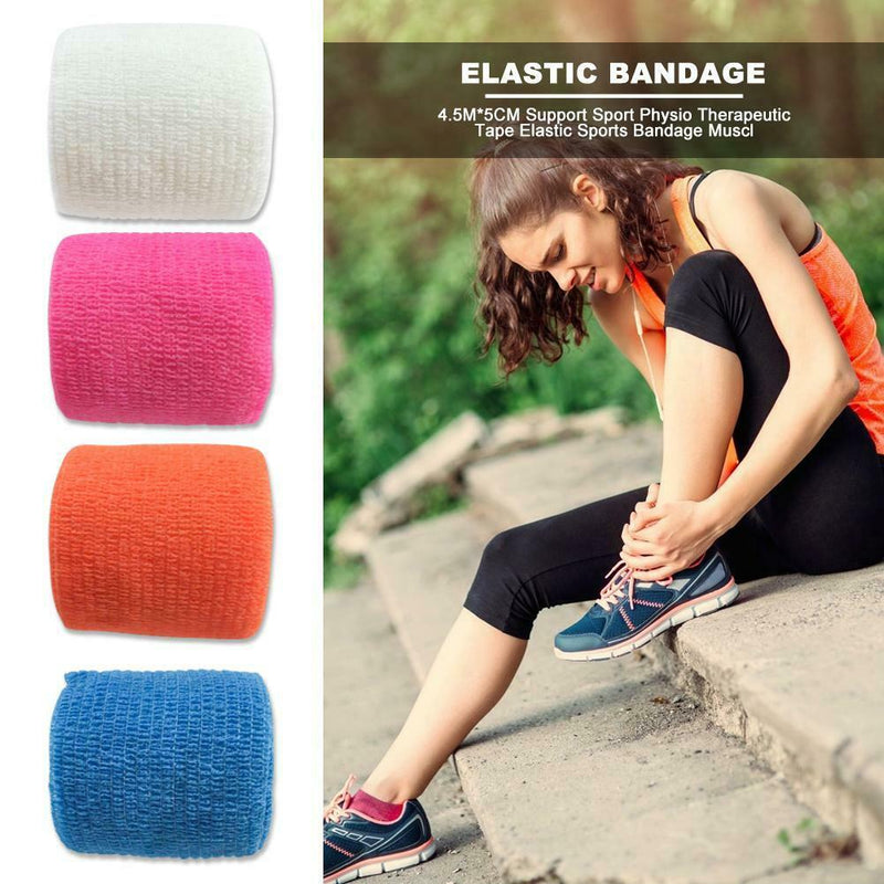 8x 4.5m First Aid Self Adhesive Elastic Bandage Tape for Knee Pads Finger Ankle
