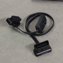 16 Pin Flat OBD 2 Auto ELM327 Extension Cable with Switch Adapter Connector A