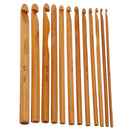 Set of 36pcs 18 Sizes Bamboo Single Pointed Smooth Crochet Knitting Needles