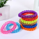 5pcs colorful elastic telephone wire cord head ties hair band rope ponytail ME
