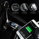 Car Kit Hands-free Wireless Bluetooth FM-Transmitter MP3 Player Dual USB-Charger