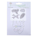 4Pcs Silicone Rubber Stamp + Cutting Dies Stencil Frame Scrapbook Christmas Card