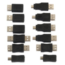 12 in 1 OTG Adapter Set Converter Connector Micro USB / USB A / Mini 5Pin  Male