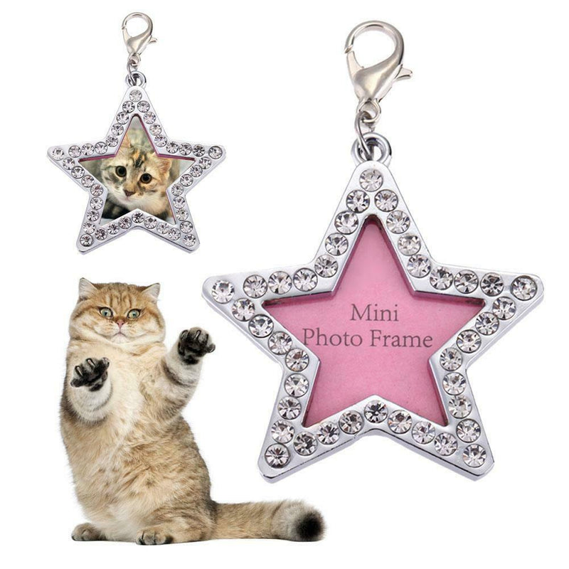 Dog Cat ID Tag Mini Anti Lost Zinc Alloy Pets Address Name Label Collar