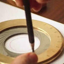4.9 inch Circle Tool Movable Measurement Stainless Drawing Creative Ruler C6Q5