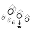 7Pcs Mixed Size Fishing Rod Rings Tip   Pole Repair Kit Line Guides Eyes