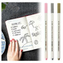 10pcs Erasable Metallic Pen DIY Paint Graffiti 10 Color Student Stationery