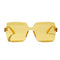 3pcs Women Mens One Piece Sunglasses Square Rimless UV400 Eyeglasses Eyewear