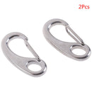 2PCS 304 Boat Marine Stainless Steel Egg Shape Spring Snap Hook  Quick Link P â„–[