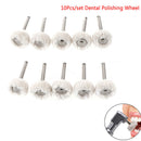10Pcs/Set Dental Polishing Wheel Wool Cotton Polishing Pad Brushes Rotary ToolOZ