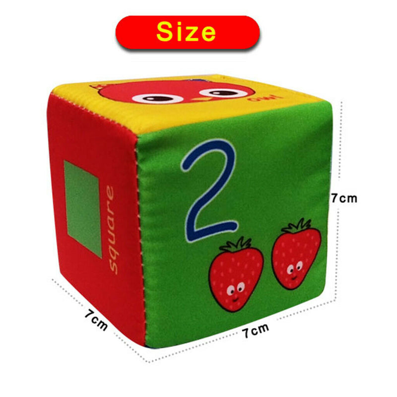6pcs/set Baby Soft Blocks Infant Early Education Toys, Cloth Foam Grab and Stack