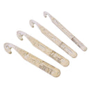 4pcs Transparent Plastic Handle Crochet Hooks Sweater Knitting Needles Set