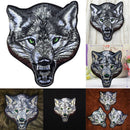 Unique Animal Wolf Head Iron on Patches Sew-on Embroidered Patch  AppliqueR3