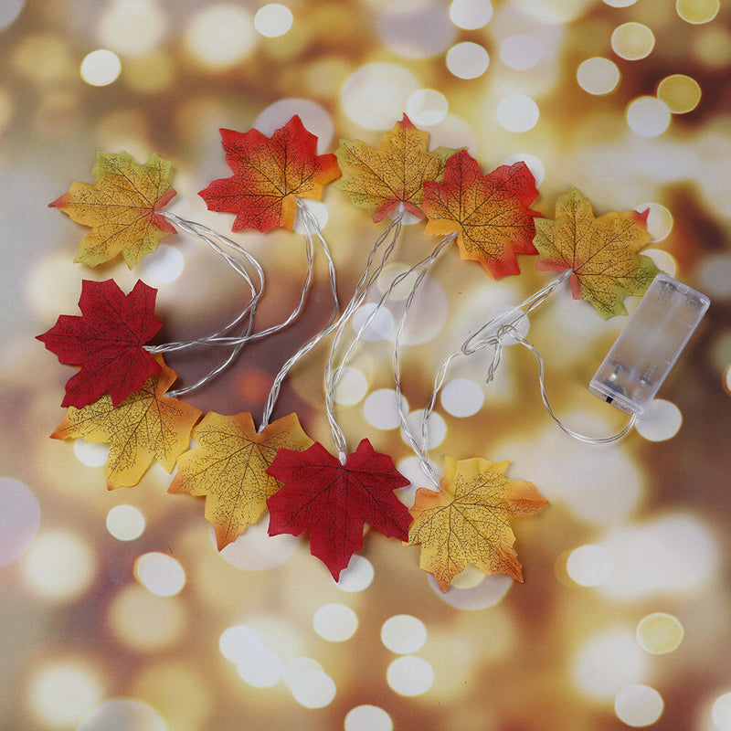 1.5M LED Maple Leaf String Lights Fairy Night Lamp Garden Party Christmas Deco Z