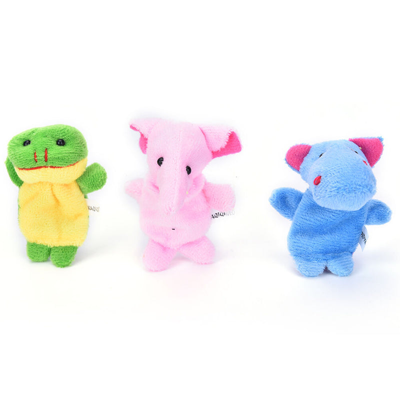 10x/Set Family Finger Animal Puppets  Baby Educational  Hand Cartoon Cloth 3C