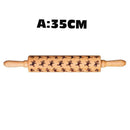 Pattern Beech Pin Rolling Rolling Print Man Embossed Gingerbread Pin Carved FY10