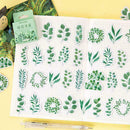 45pcs DIY Green Garden Tree Life Plants Diary Crafts Decor Stickers Scrapbo Q8U7