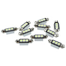 10X 36mm CANBUS Error Free 3 LED 5050 SMD 6418 C5W License Plate Dome Light