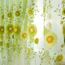 1 X Room Sunflower Pattern Voile Window Curtains Sheer Panel Drape Curtain OZ