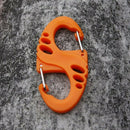 10 Pcs Practical Outdoor Sports 8-Shaped Small Carabiner Snap Metal + Plast T3U3