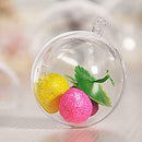 1Pc Clear Plastic Ball Christmas Baubles Sphere Fillable Xmas Tree Hanging Decor