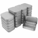 24 Pack Metal Rectangular Empty Hinged Tins Box Containers Mini Portable Bo
