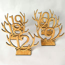 Antlers Shape 1-20 Numbers Signs Wedding Table Number Wooden Table Number R H7N4