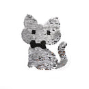 Sequins Cute Cat Patches on T-shirt Garment Sequined Applique Crafts ME