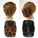 2x Stretchable Combs Women Girls Crystal Hair Decoration Double Clip Comb