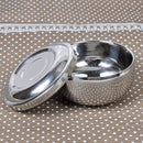 Shinnying Double Layer Stainless Steel Shaving Brush Mug Bowl Cup w/Lid Men Gift