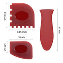 6 Piece Durable Grill Pan Scraper Plastic Set Tool and Silicone Hot Handle  Q4N3