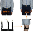 2 pcs Men Women Unisex Shirt Stays Belt Belts with Non-slip Locking Clip Keeping