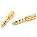 2Pcs 6.5mm To 3.5mm Female to Male Headphone Stereo Audio Jack Adapter Plug3C