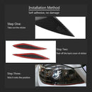 Car Real Carbon Fiber Headlight Eyebrow Eyelid Trim for Mercedes Benz W204