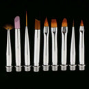 Nail Design Brush Set 10 pcs Replacement Heads for UV Gel Acrylic Nail Poli