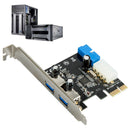 2 Port USB 3.0 PCI-E Expansion Card 19pin Header 4pin IDE Power Connector  BX