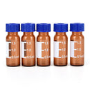 5pcs 2ml Brown screw chromatographic write bottle autosampler headspace vials JR
