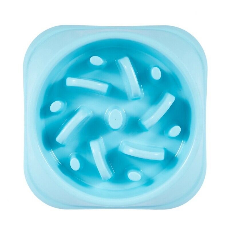 Pet Bowl Plastic Slow Feed Dog Bowl Anti-skid Food Feeder Interactive Stopi
