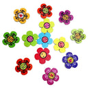 200Pcs/lot Cartoon Cat Flower Wooden Buttons for Sewing Scrapbooking Crafts