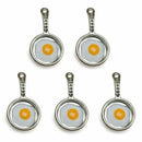 5PCs Charms Alloy Retro Frying pan with Eggs Jewelry Making Pendant Charm A L7W8