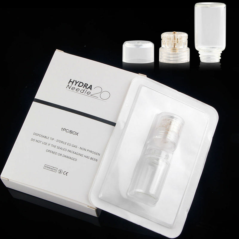 Hydra Micro Needle Applicator Glass Bottle Serum Injection into skin Reusable