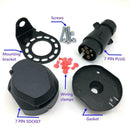 7 Pole 7 Pin Socket Plug Trailer Adapter 12N Type Towbar Towing Caravan Truck